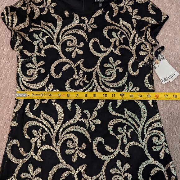 Kensie Black Sequined Cocktail Dress NWT Size 2 - Picture 10 of 11
